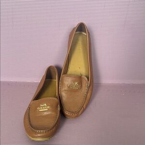Coach Brown Leather Driving Loafers